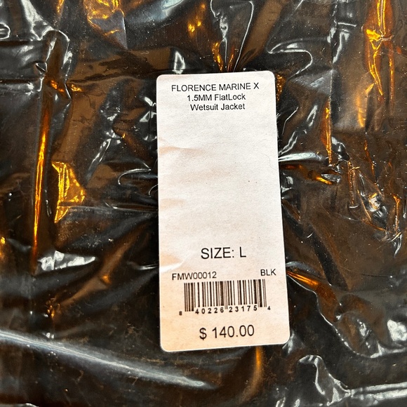 NWT Florence Marine X 1.5mm FlatLock Wetsuit Jacket - Picture 3 of 6